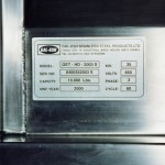 Vacuum Suction System data, GAL-ESH, tunnel pasteurizer