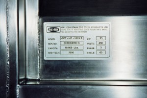 Vacuum Suction System data, GAL-ESH, tunnel pasteurizer
